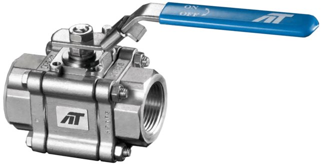 A-T Controls Firesafe 3-Piece Manual Ball Valve, F83 Series